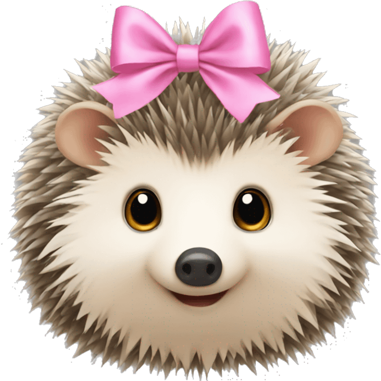 hedgehog wearing a pink bow emoji