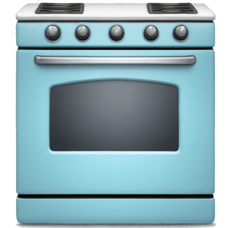 Realistic light blue oven isolated. emoji