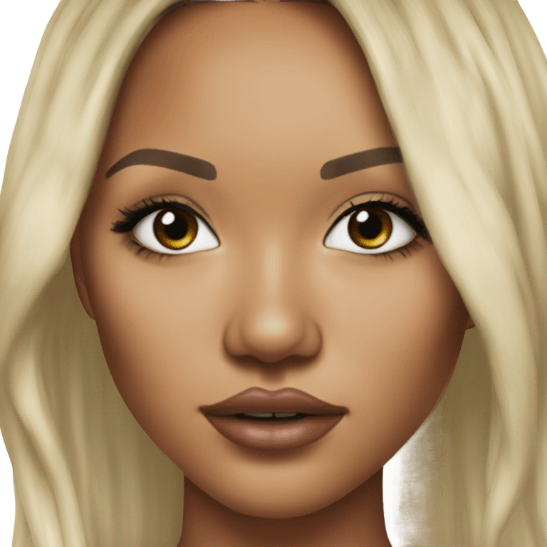 Hyper Realistic beautiful Karrueche Tran model photo  emoji