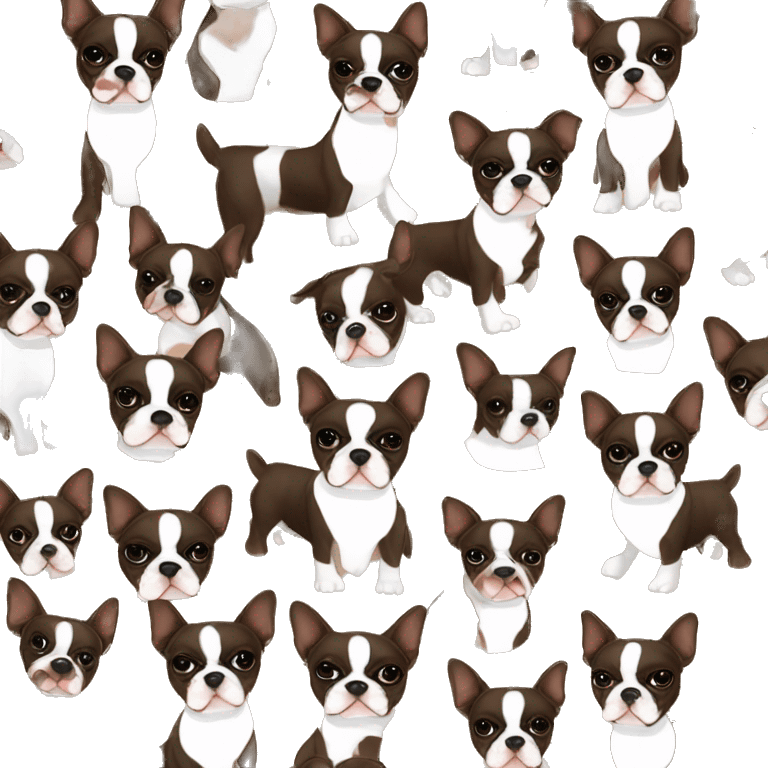 Dogs Boston Terrier Brown emoji