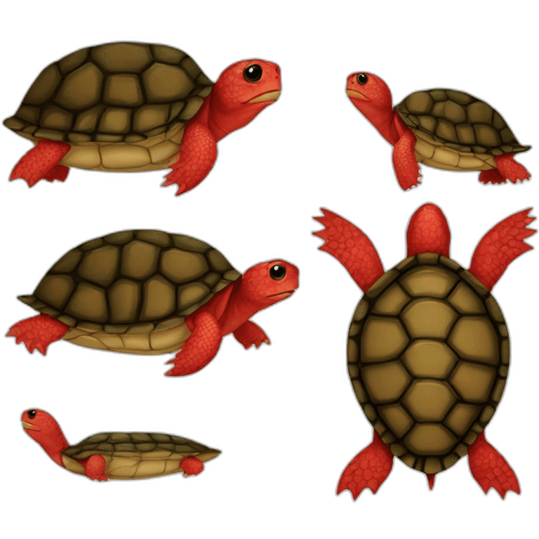 turtle-black-eye red emoji