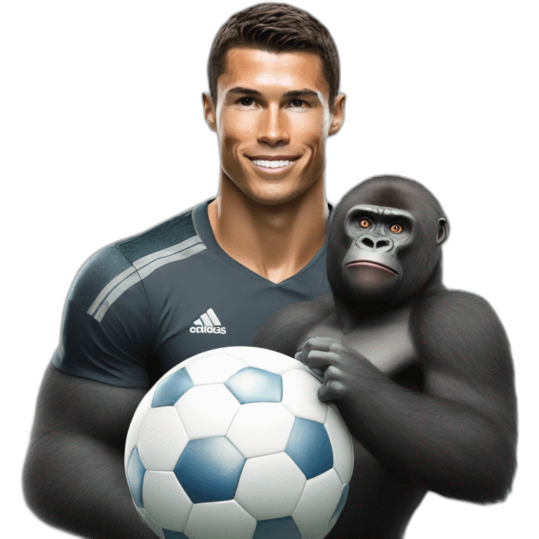 Gorilla meeting Cristiano Ronaldo emoji