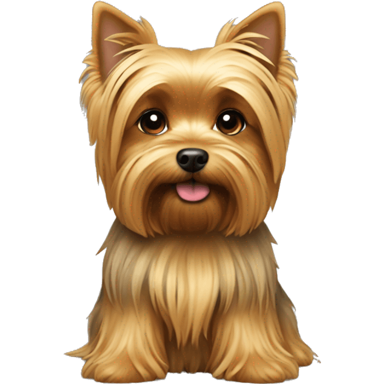 the Yorkshire terrier is golden in color emoji