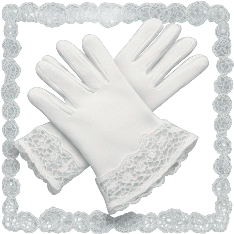 white lace gloves emoji