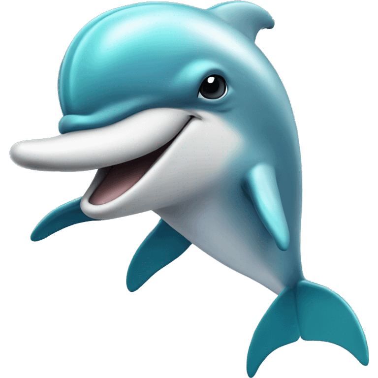 Dolphin with feathered wings on back emoji