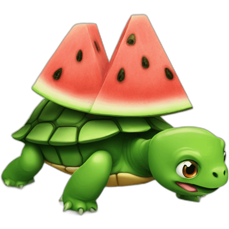 Turtle with a watermelon shell emoji