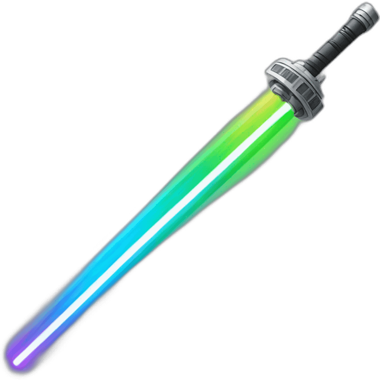 rainbow light saber emoji