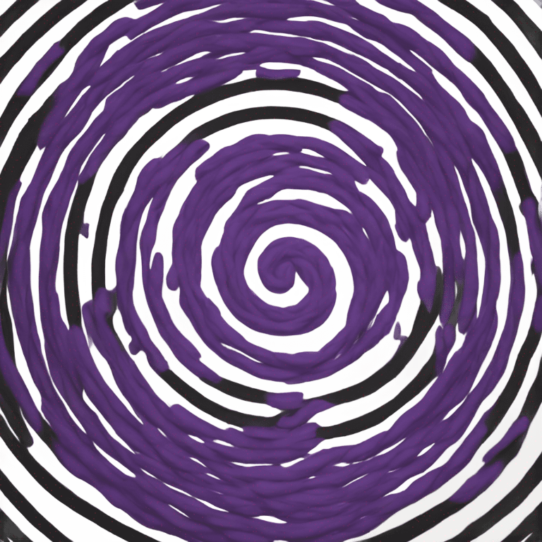 a purple circle that spirals down into the middle on a black background  emoji