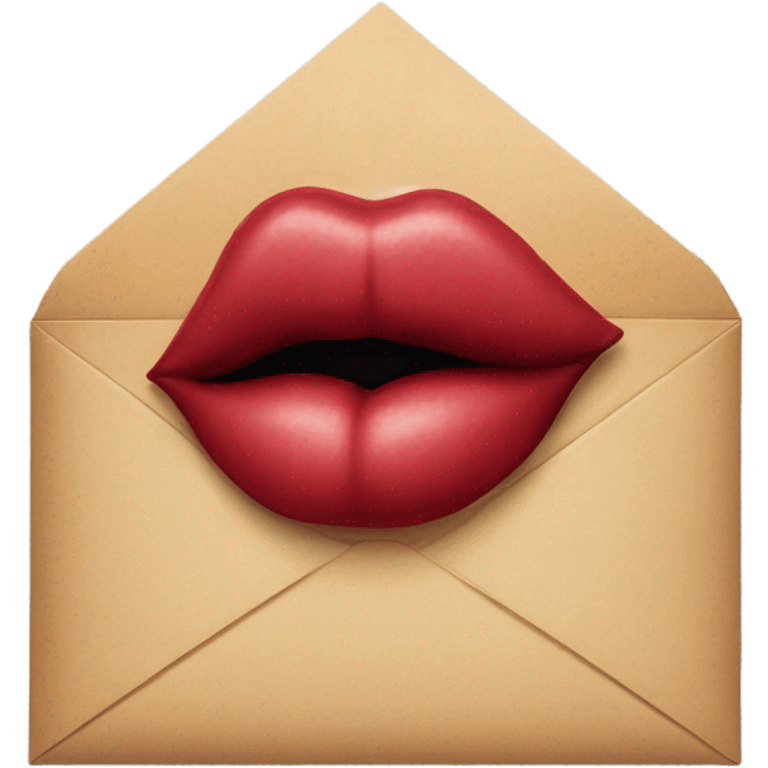 envelope with a rose kiss on it emoji