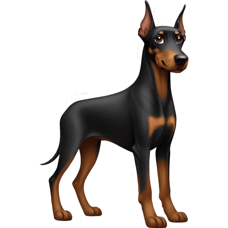 Doberman rocking emoji