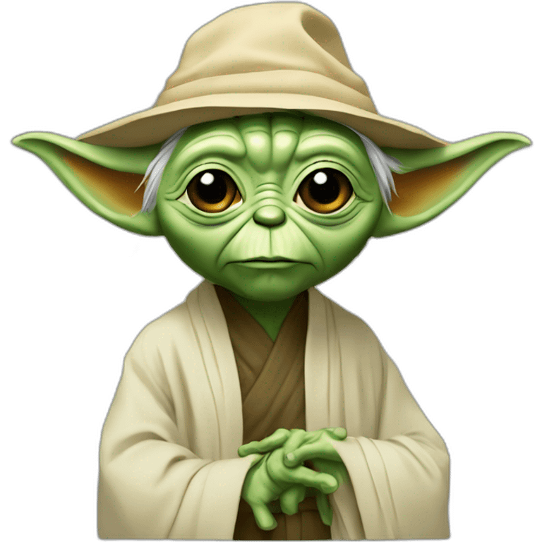 Maître Yoda qui boit de l oasis emoji