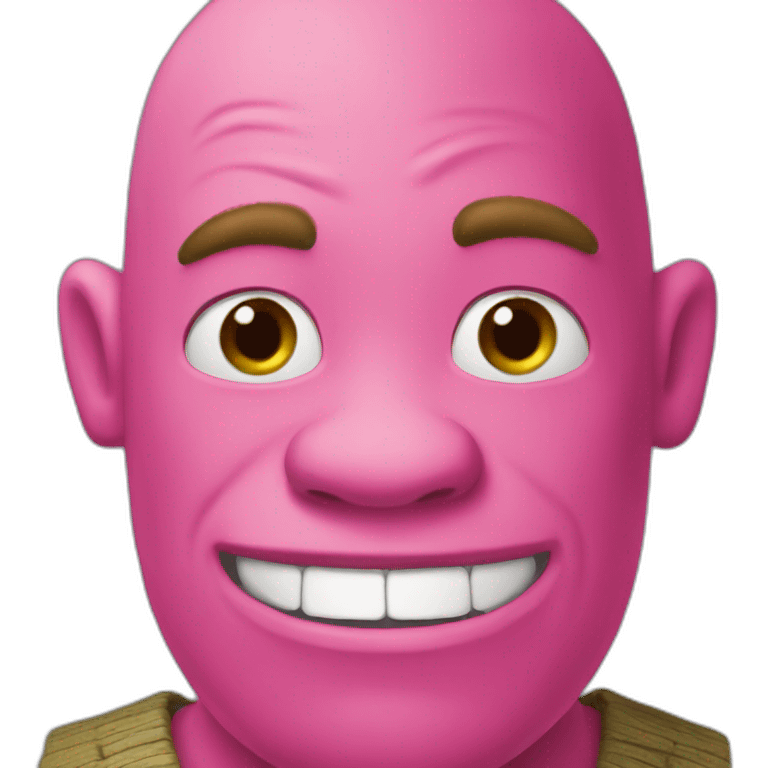 Pink Shrek emoji