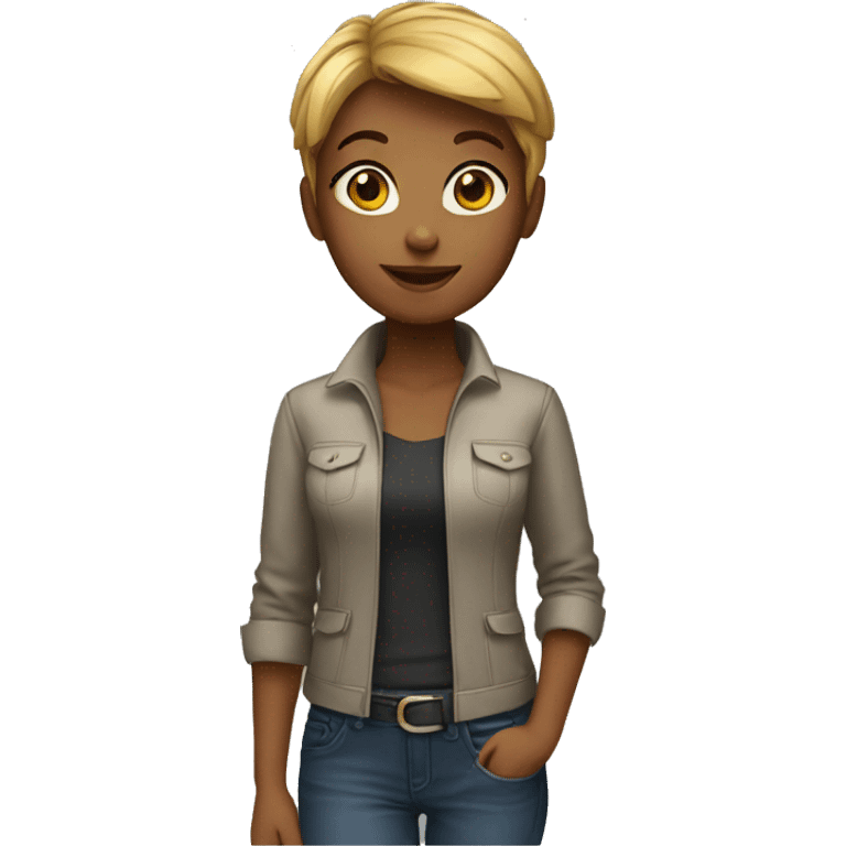 Developer girl with short hair  emoji