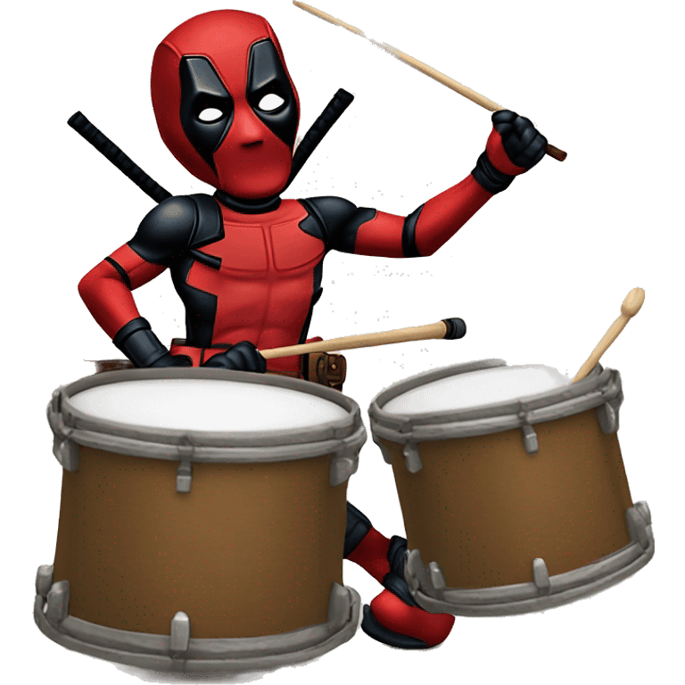 Deadpool does drum hit after bad joke  emoji