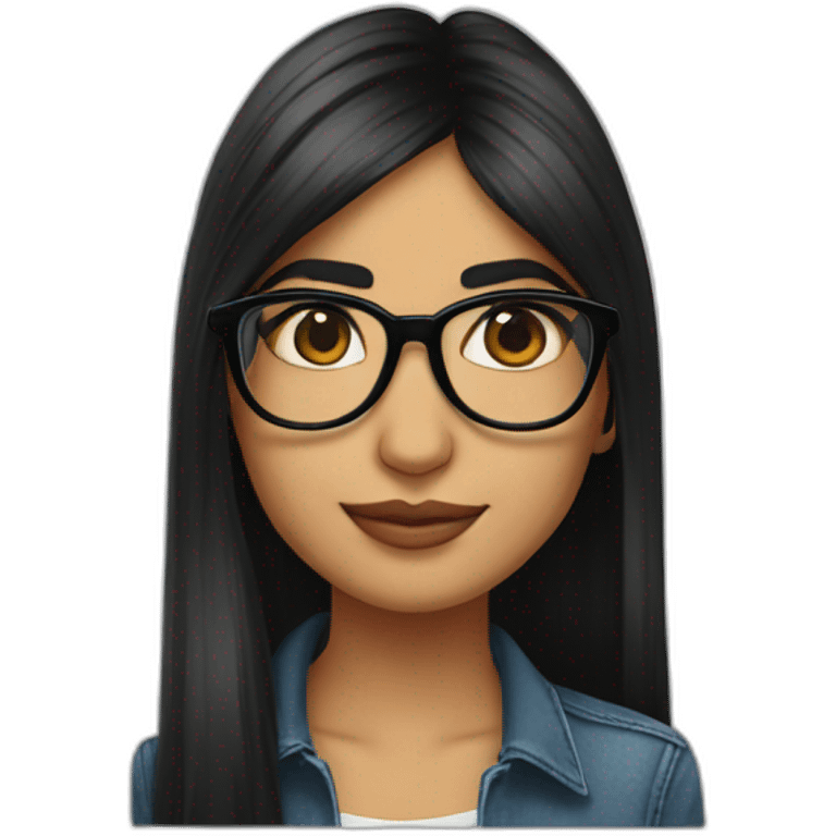 Mia khalifa with glasses emoji