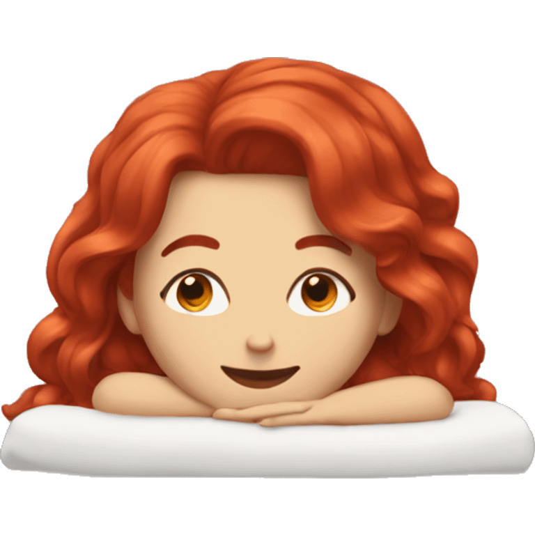 relaxes red hair gurl emoji