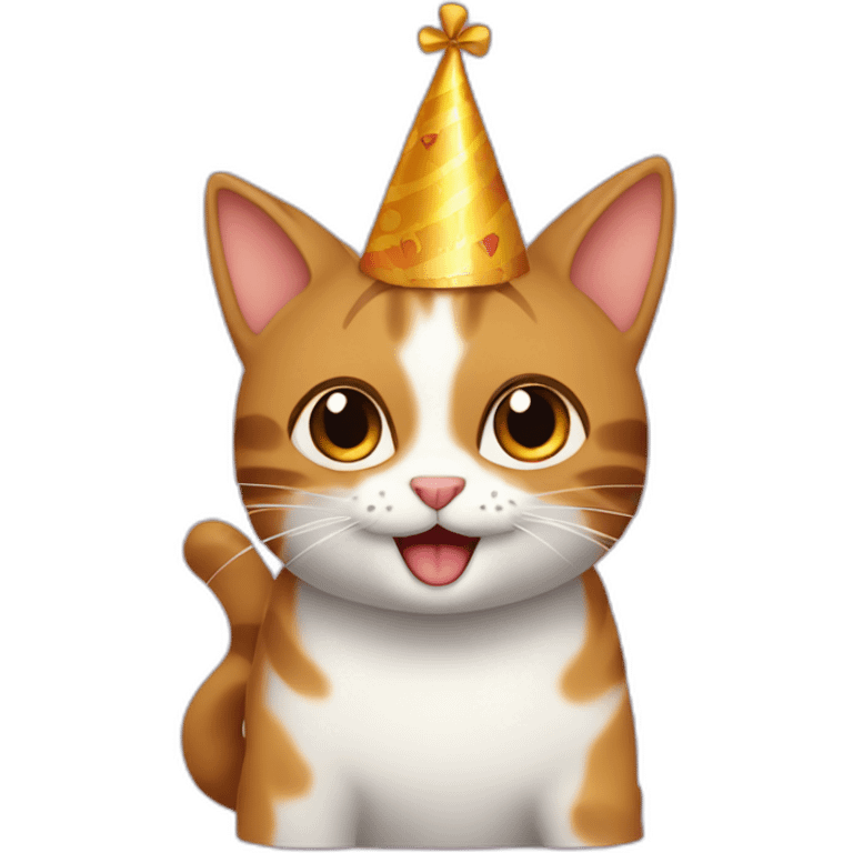 Gato feliz cumpleaños emoji