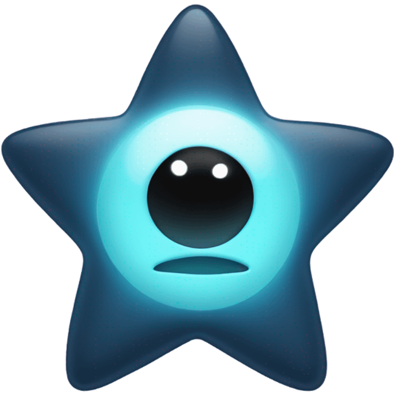 Soot sprite holding pastel blue star  emoji