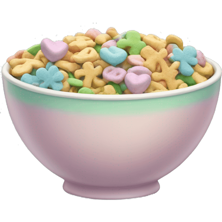 Pastel bowl full of Lucky charms  emoji