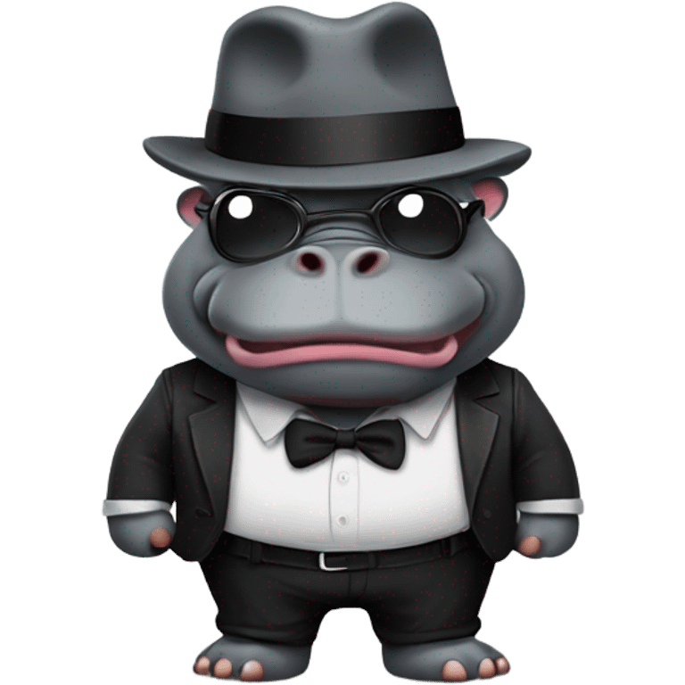 Hippo gangster emoji