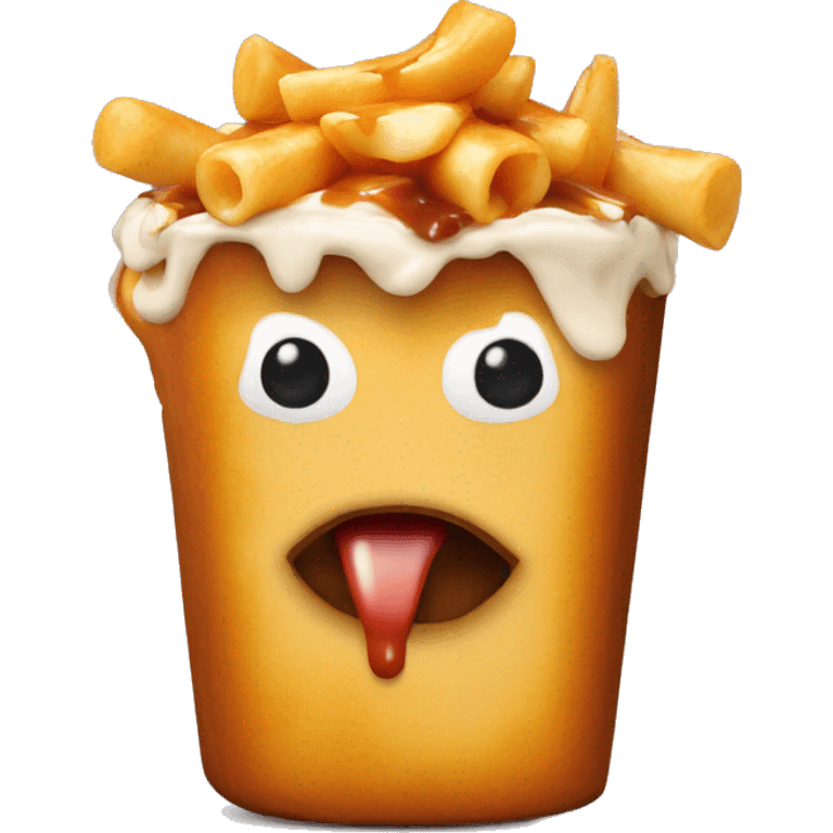 poutine mange une poutine emoji