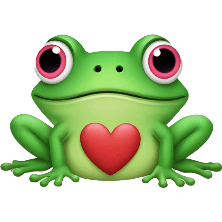 Frog with hearts  emoji