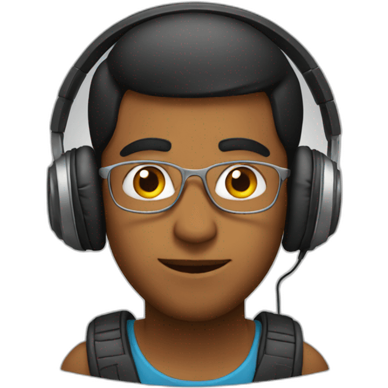 indian guy with headphones emoji