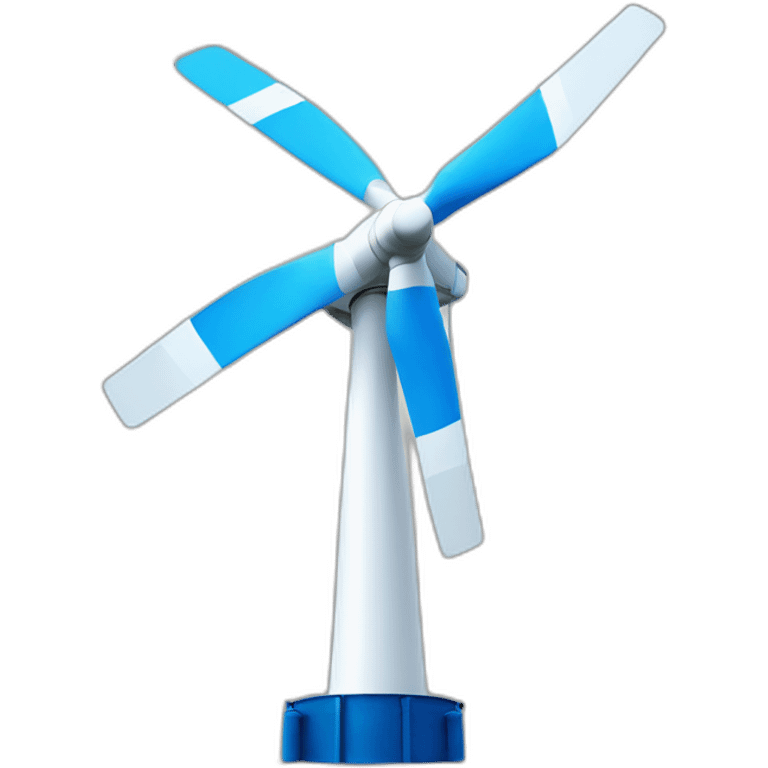 only blue and white wind turbine emoji