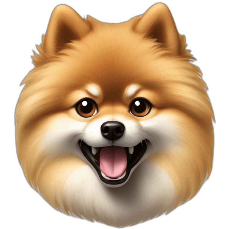 little pomerian spitz agressive emoji