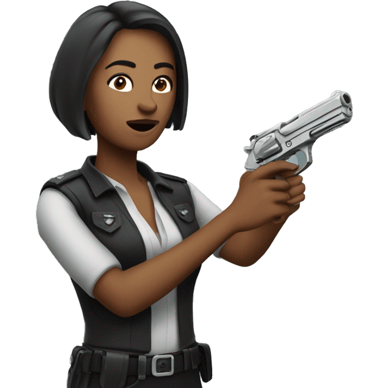 Woman with pistol emoji