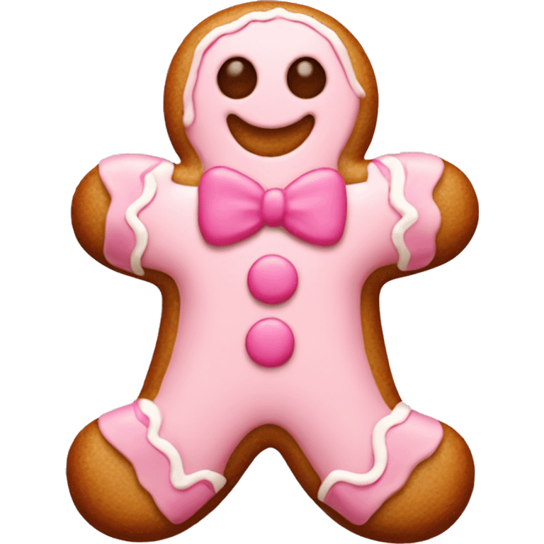 Light pink  gingerbread man emoji