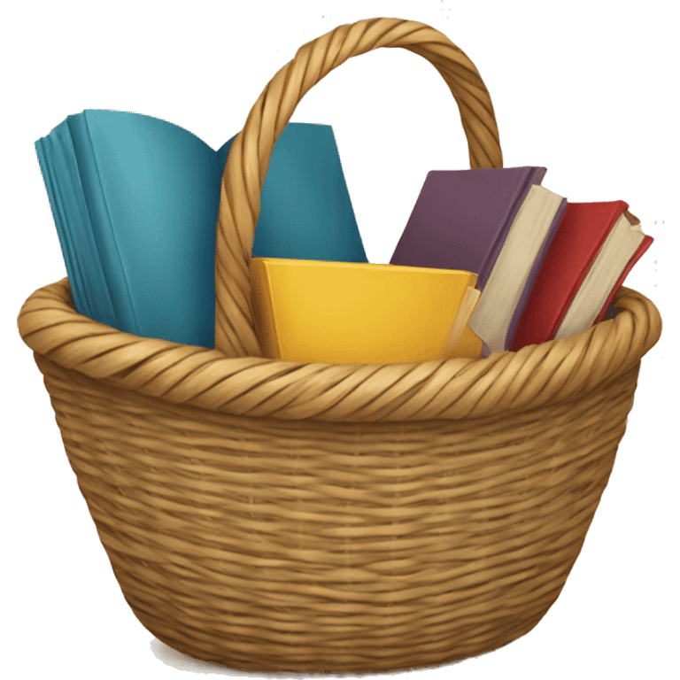 basket with books inside  emoji