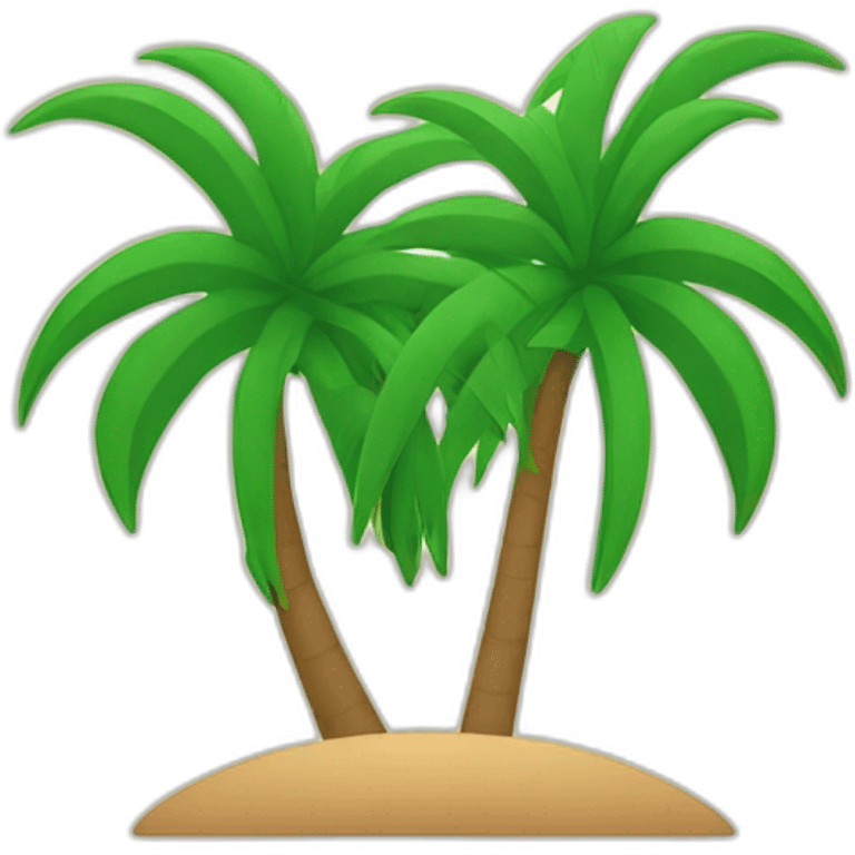 Saudi logo palm tree with two knof emoji