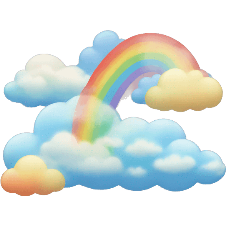 Rainbow clouds in the sky emoji