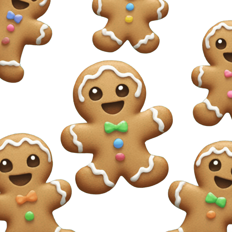 Pastel gingerbread man emoji