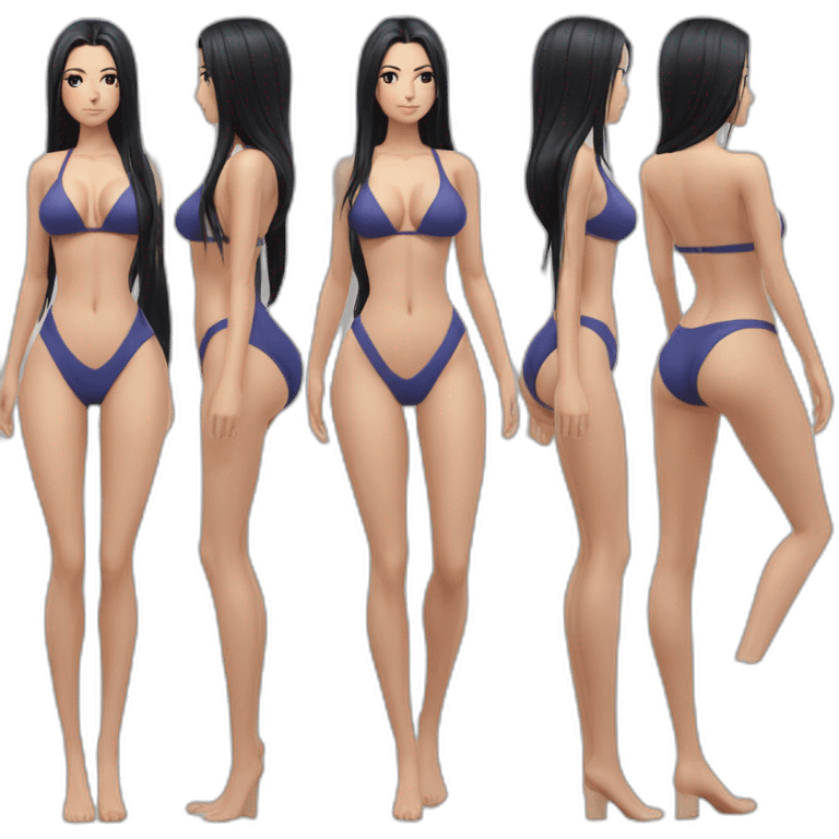 nico robin full body pawg small swimsuit back focus emoji