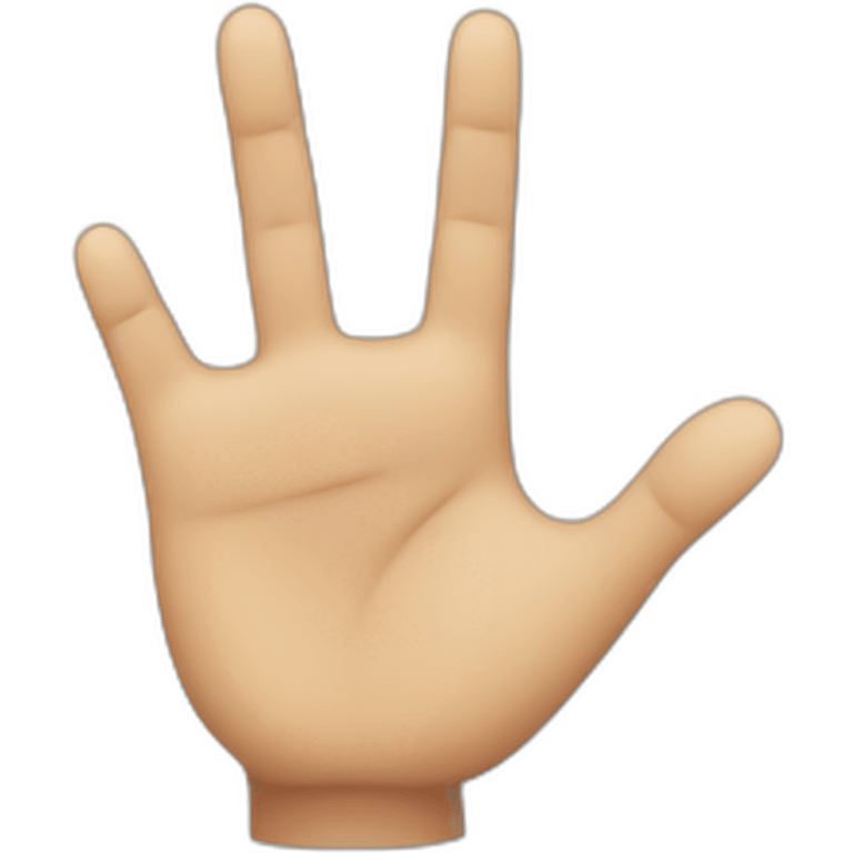 Hand withthree fingers up emoji