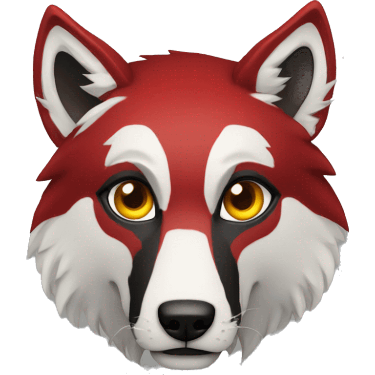 Lobo ojos rojos emoji