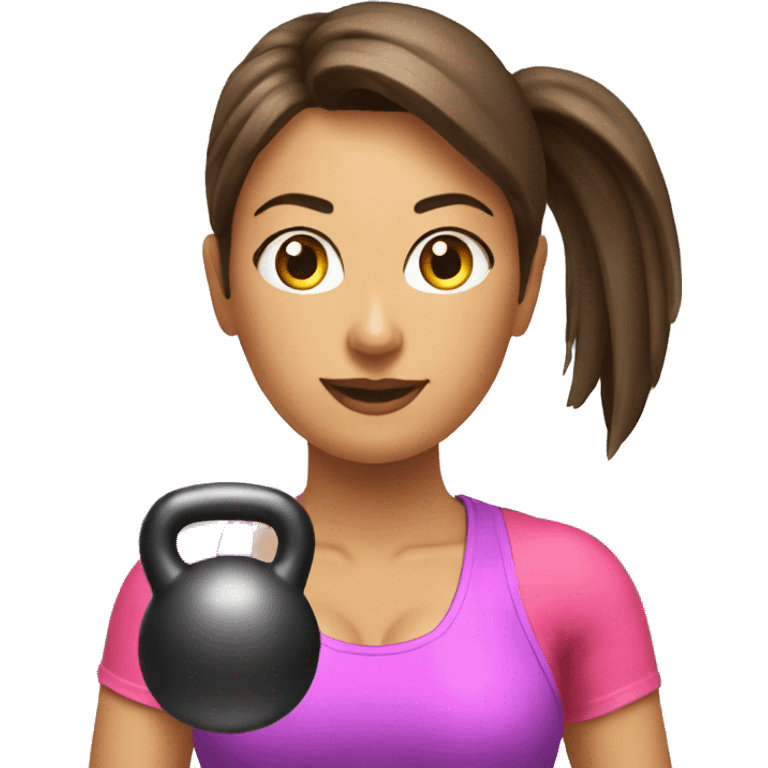 woman fitness kettlebell emoji