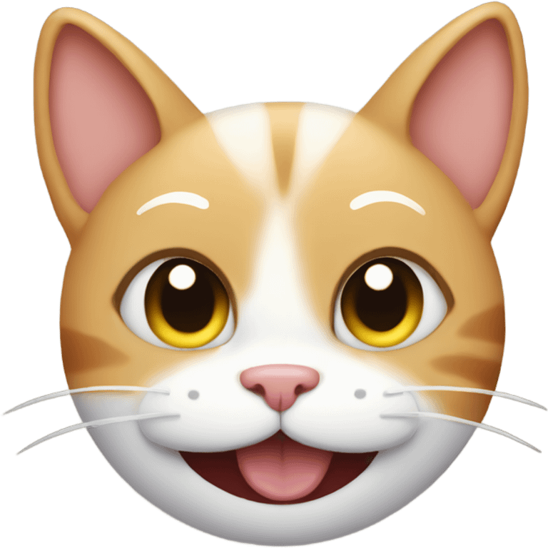 Super silly emoji smiling cat face :3 emoji