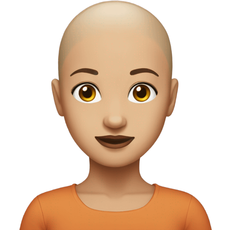 Girl bald emoji