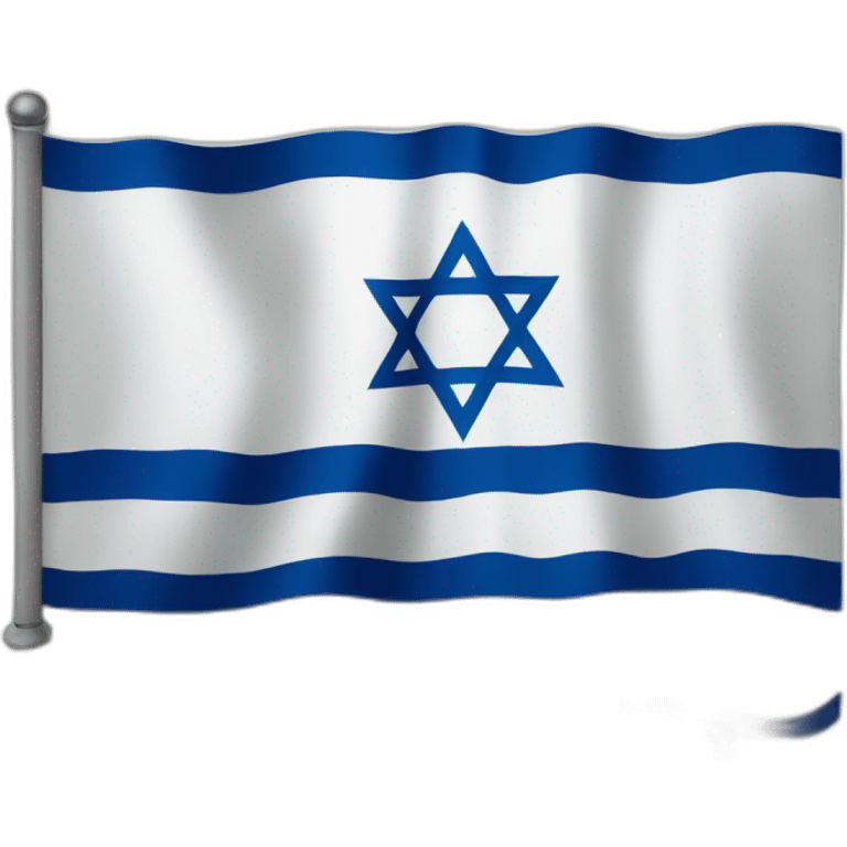 Israeli Flag with signs of war emoji