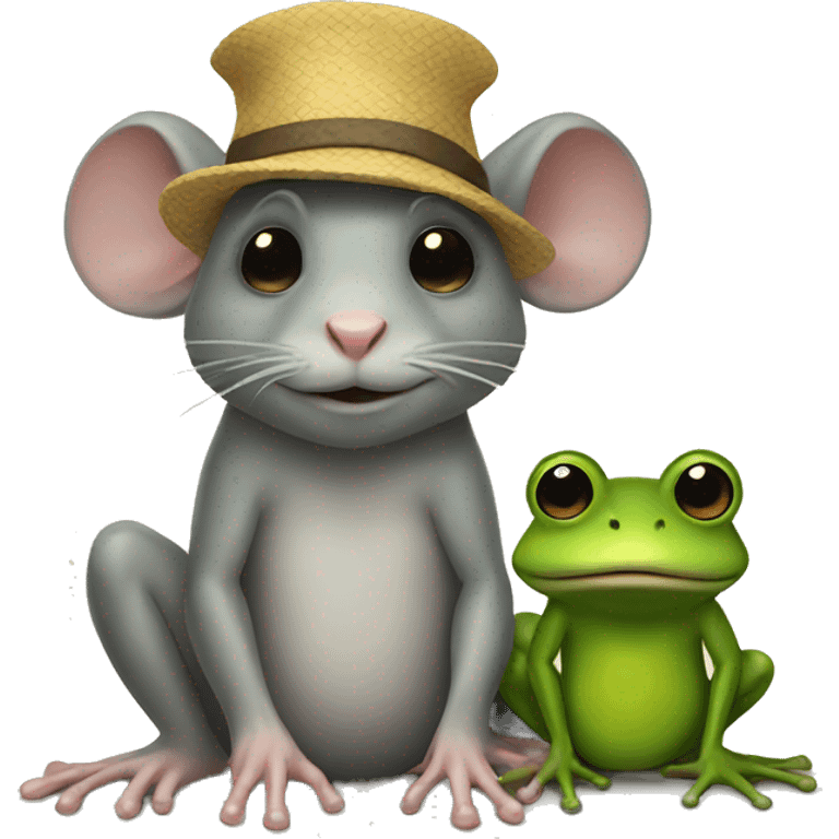 Rat and frog emoji