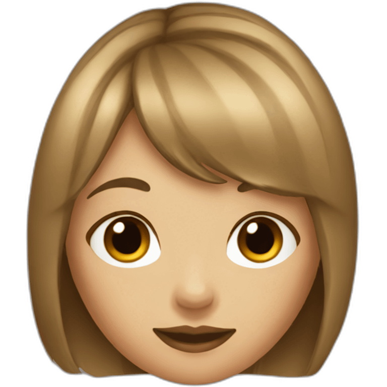 Light Tan girl with brown bangs emoji