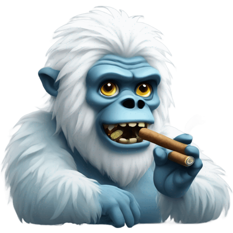 Yeti smoking a cigar  emoji