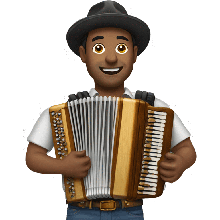 a man playing a colombian acordeon emoji