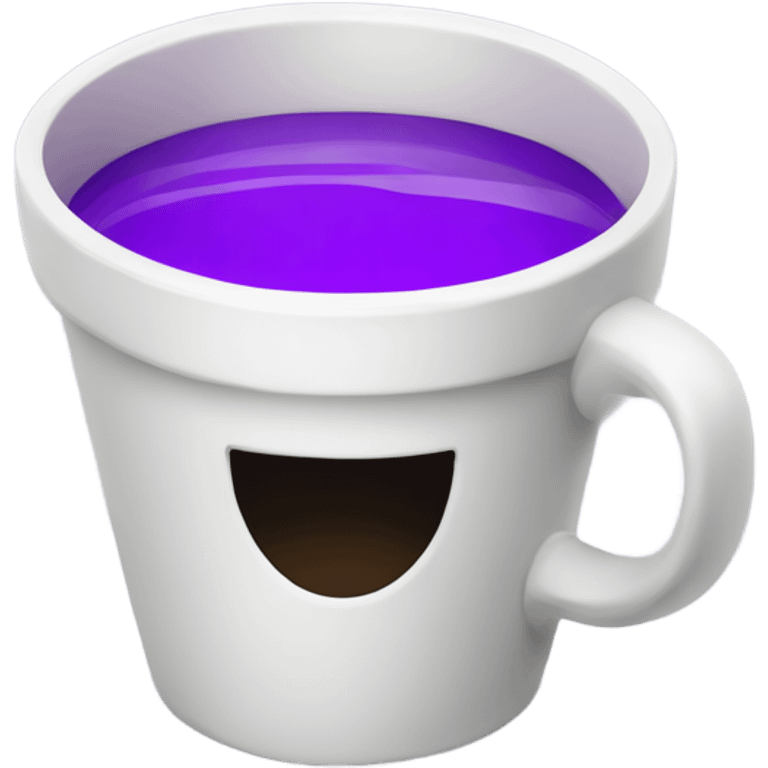 Cup with purple lean emoji