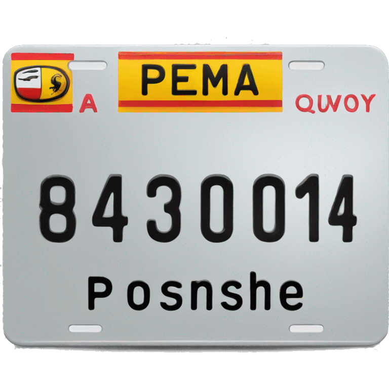 Porsche license plate emoji