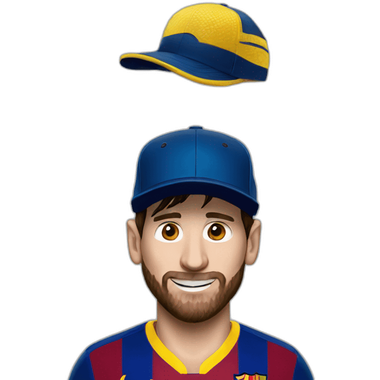 messi with a hat emoji