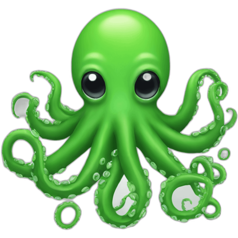 Green octopus emoji